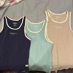 Youngla 313 Rocket ribbed tanks BUNDLE of 3